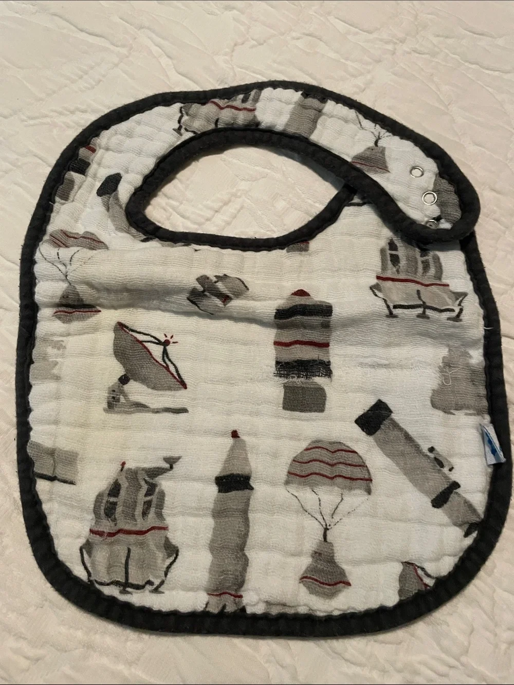 aden + anais Muslin Baby Bibs - Navy, Gray, Cream, Orange
